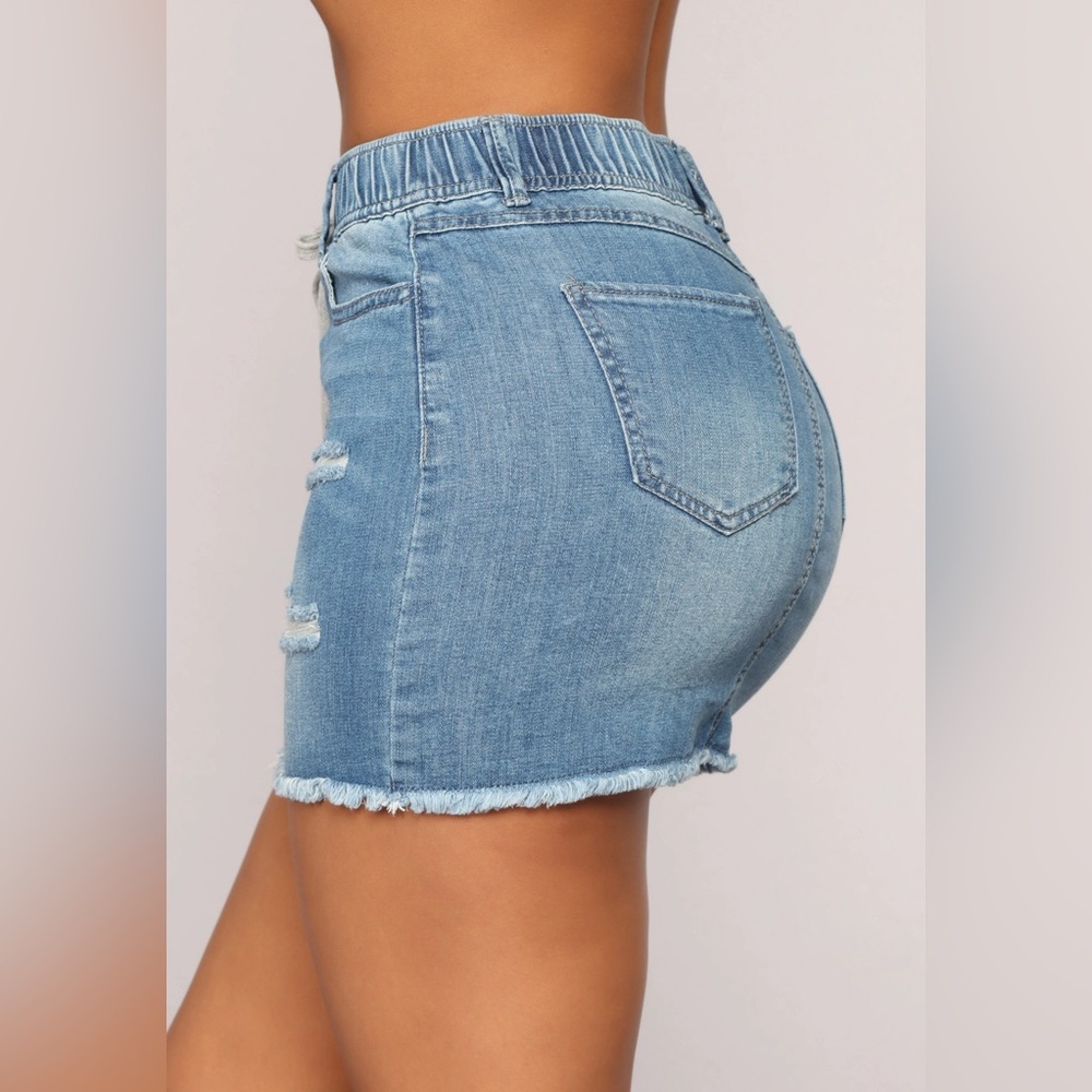 Blue Tie Front Mini Skirt for Casual Days - Picture 3 of 10